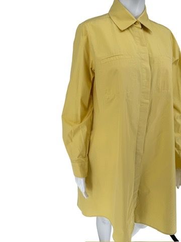 MaxMara Yellow Oversized Cotton Shirt Dress – Size IT 40 (US 6/8)