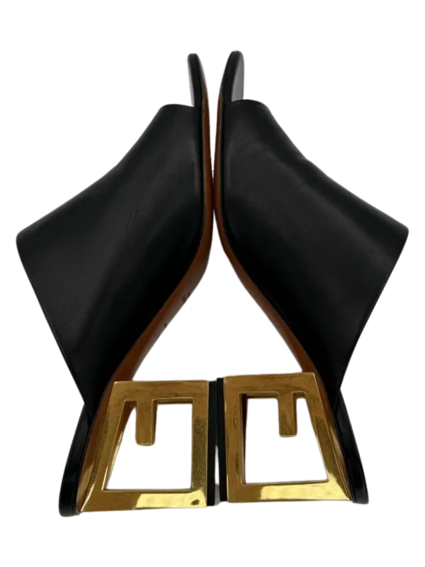 Givenchy Logo-Heel Leather Mules