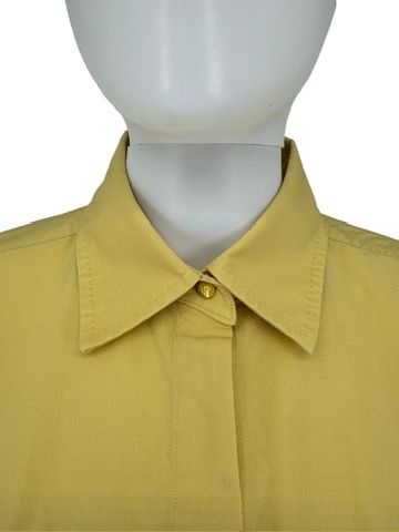MaxMara Yellow Oversized Cotton Shirt Dress – Size IT 40 (US 6/8)