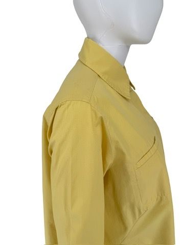 MaxMara Yellow Oversized Cotton Shirt Dress – Size IT 40 (US 6/8)