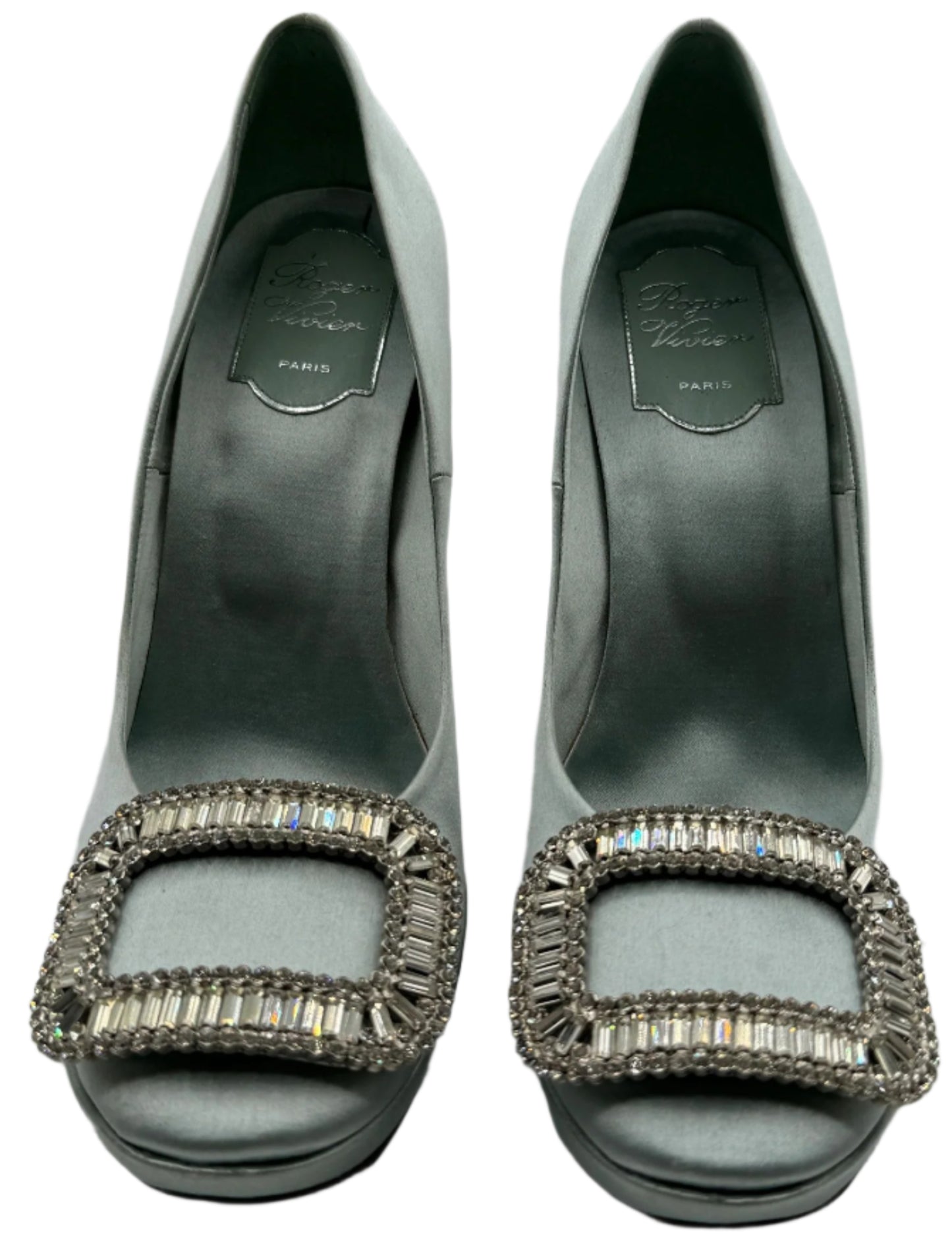 Roger Vivier Trompette Satin Heels - Sz 39.5