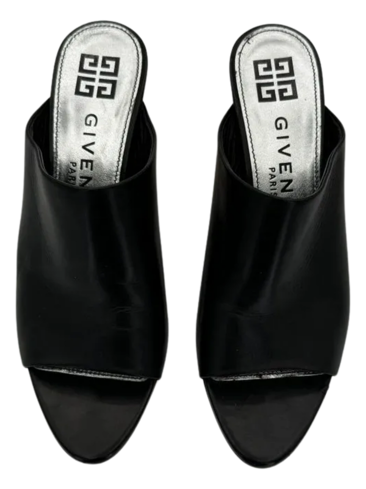 Givenchy Logo-Heel Leather Mules