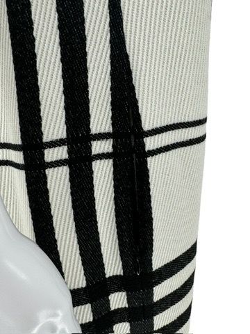 Akris Punto Black Faux Leather & Ivory Plaid Wool Dress – Size 10