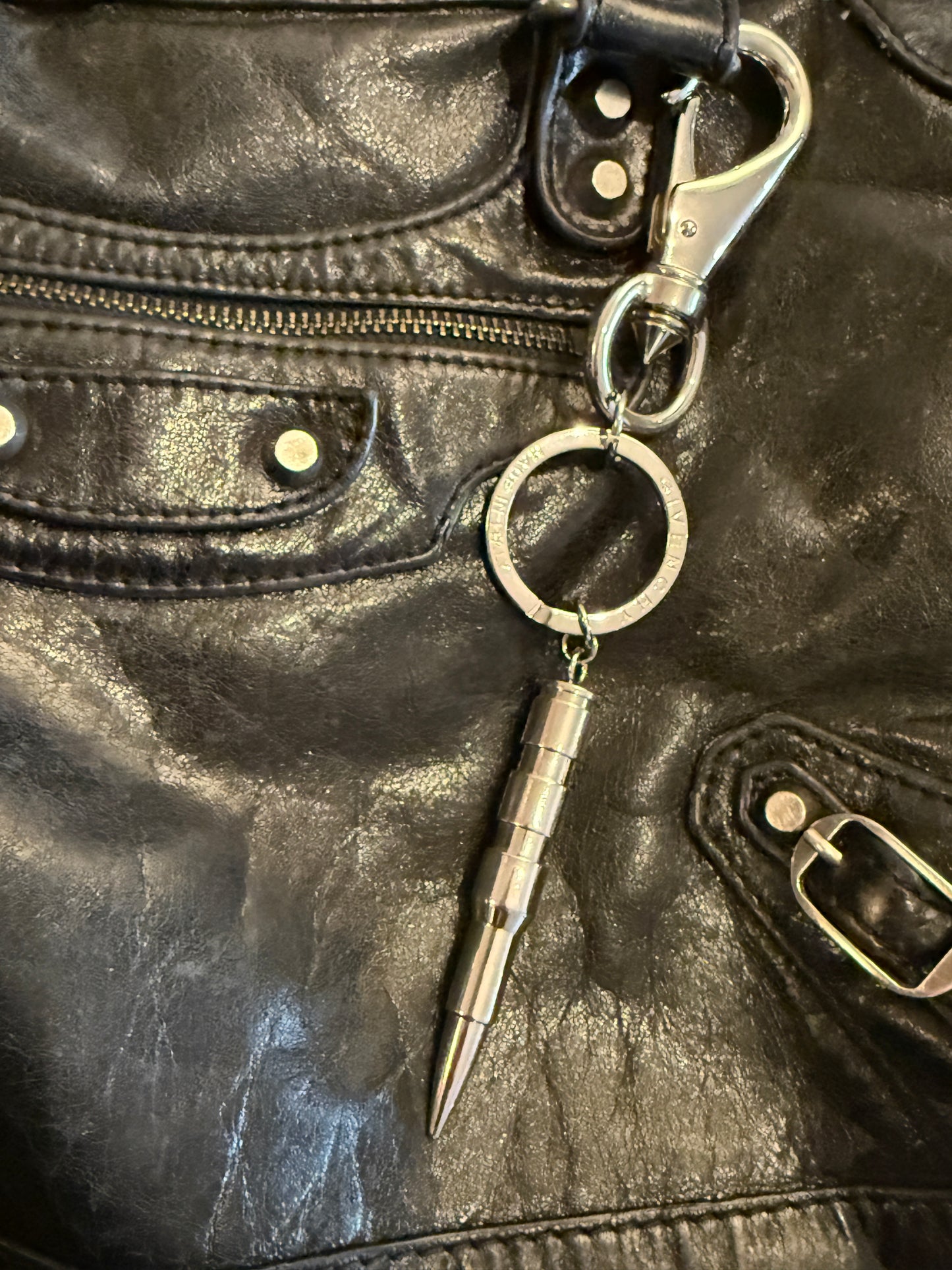 Givenchy Silver Bullet Keychain / Bag Charm – Excellent Pre-Owned Condition