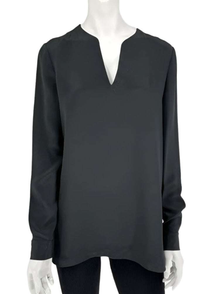 Loro Piana Black Silk Tunic Blouse – Size IT 44 (US 8/Medium)