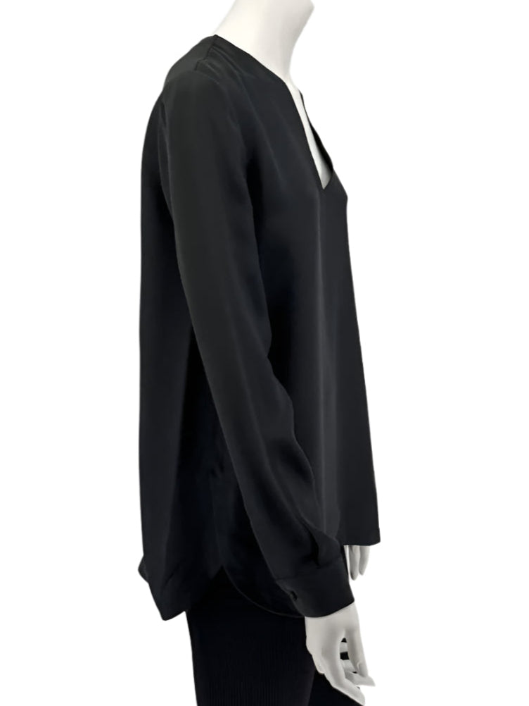 Loro Piana Black Silk Tunic Blouse – Size IT 44 (US 8/Medium)