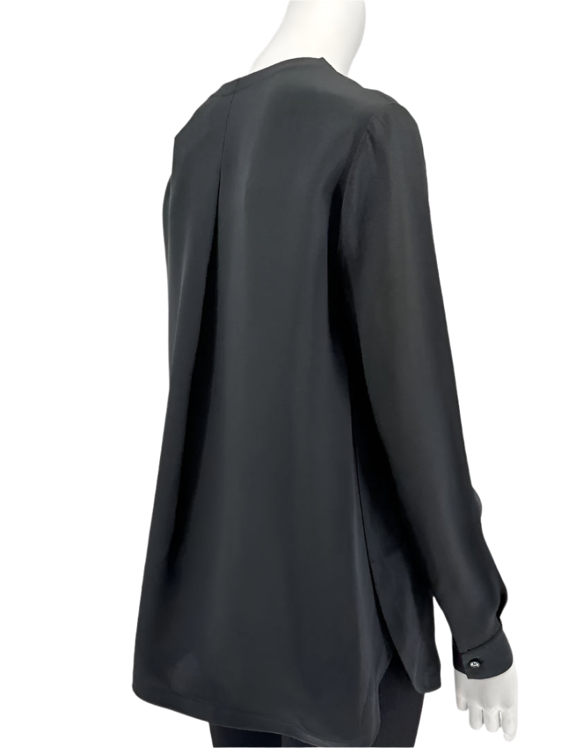 Loro Piana Black Silk Tunic Blouse – Size IT 44 (US 8/Medium)