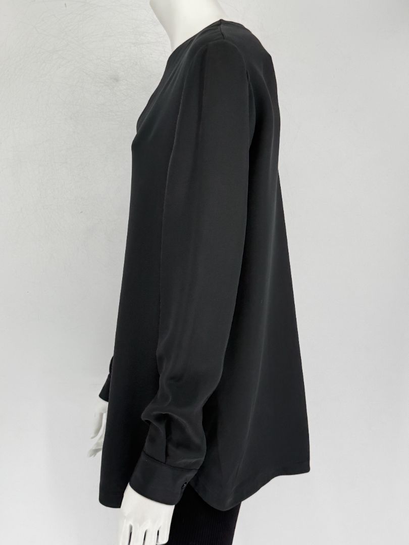 Loro Piana Black Silk Tunic Blouse – Size IT 44 (US 8/Medium)