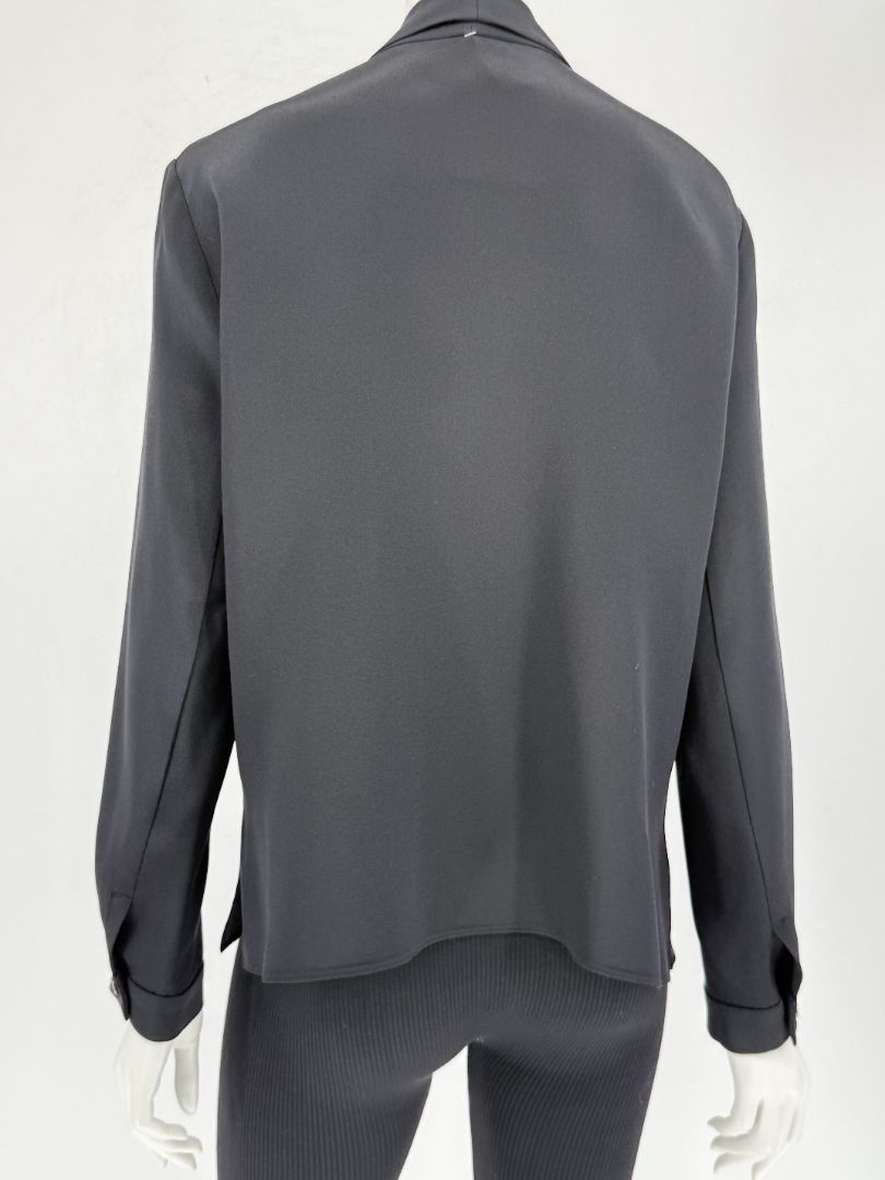 Peter Cohen Black Silk Convertible Collar Blouse – Size L