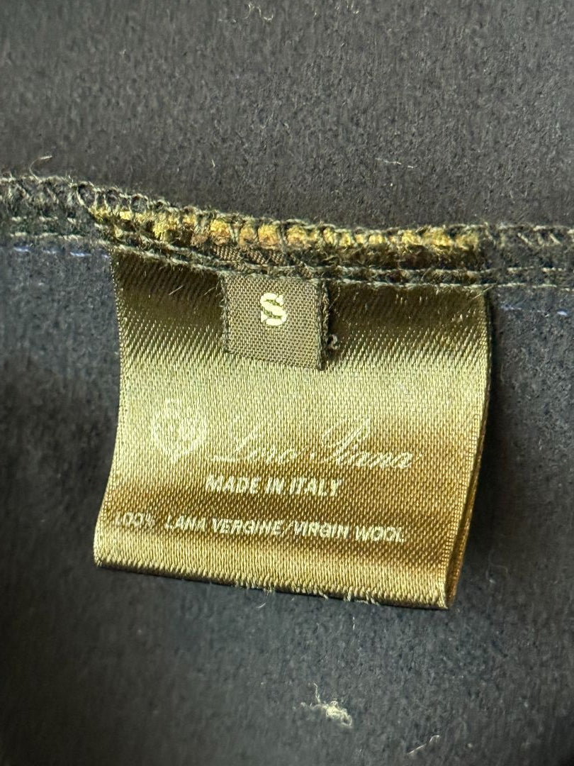 Loro Piana “Gift of Kings” Navy Wool Double-Breasted Swing Coat – Size S