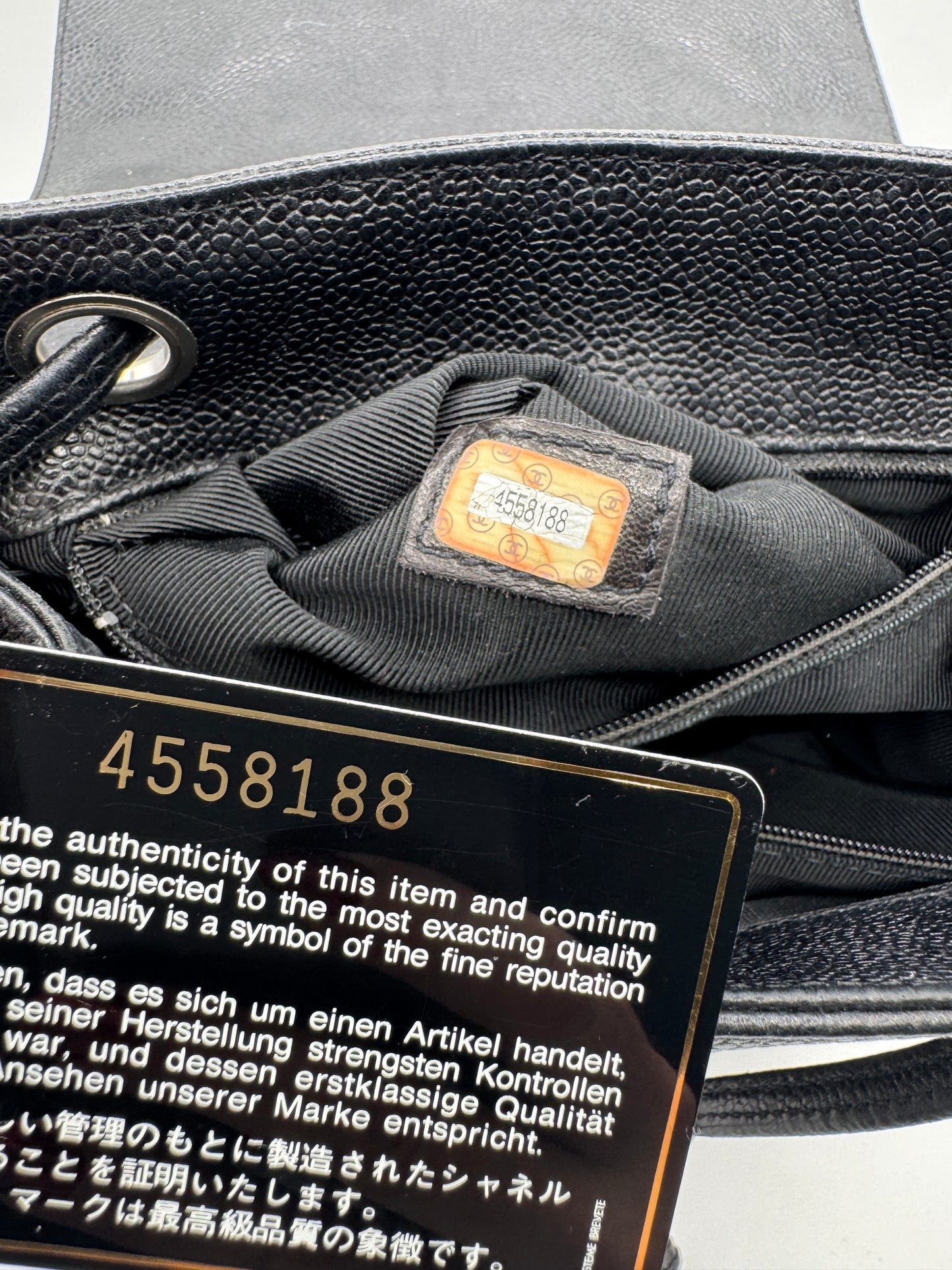 Chanel 1996-1997 Black Caviar Triple CC Backpack - Silver Hardware *RARE*