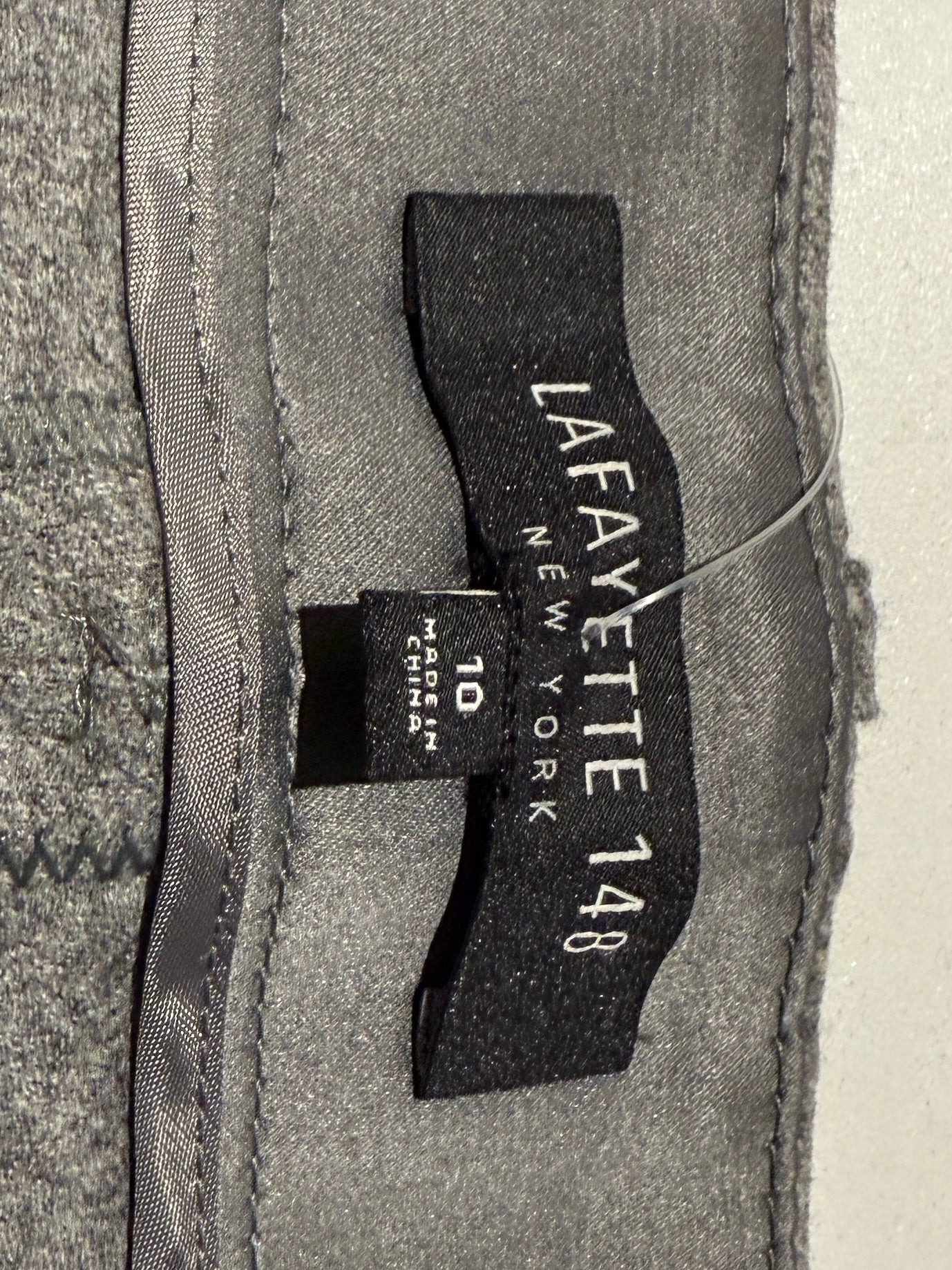 Lafayette 148 New York Gray Wool-Cashmere Wide-Leg Trousers – Size 10