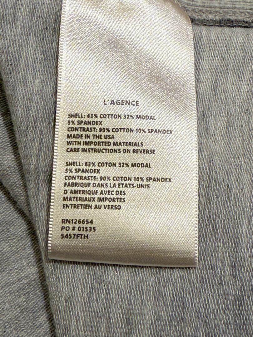 L’Agence Gray Viscose-Silk Hoodie Poncho – One Size