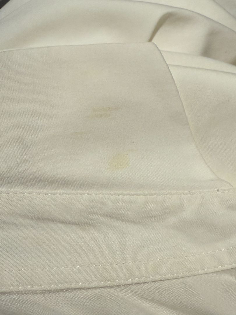 Brunello Cucinelli White Long Sleeve Blouse with Monili Trim Cuffs – Size XL