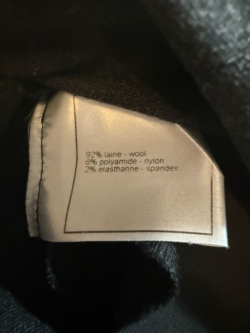 Chanel Charcoal Wool-Blend Straight-Leg Trousers – Size 42