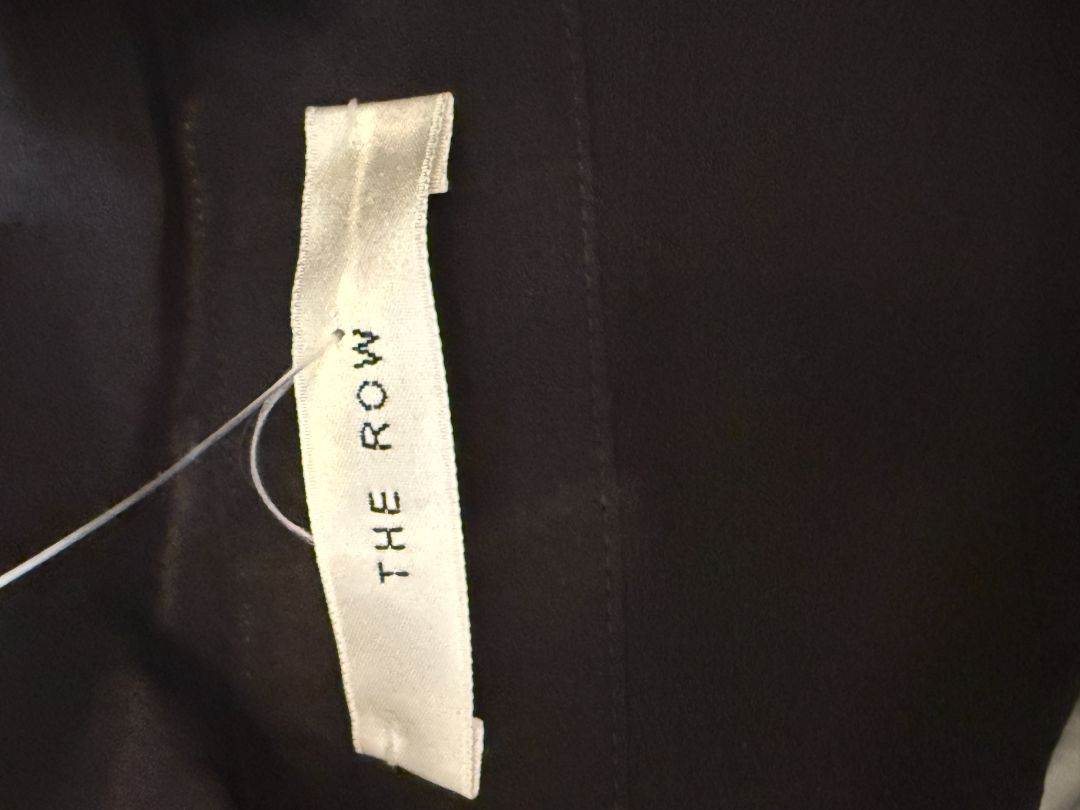 The Row Black Silk Button-Front Shirt – Size XS