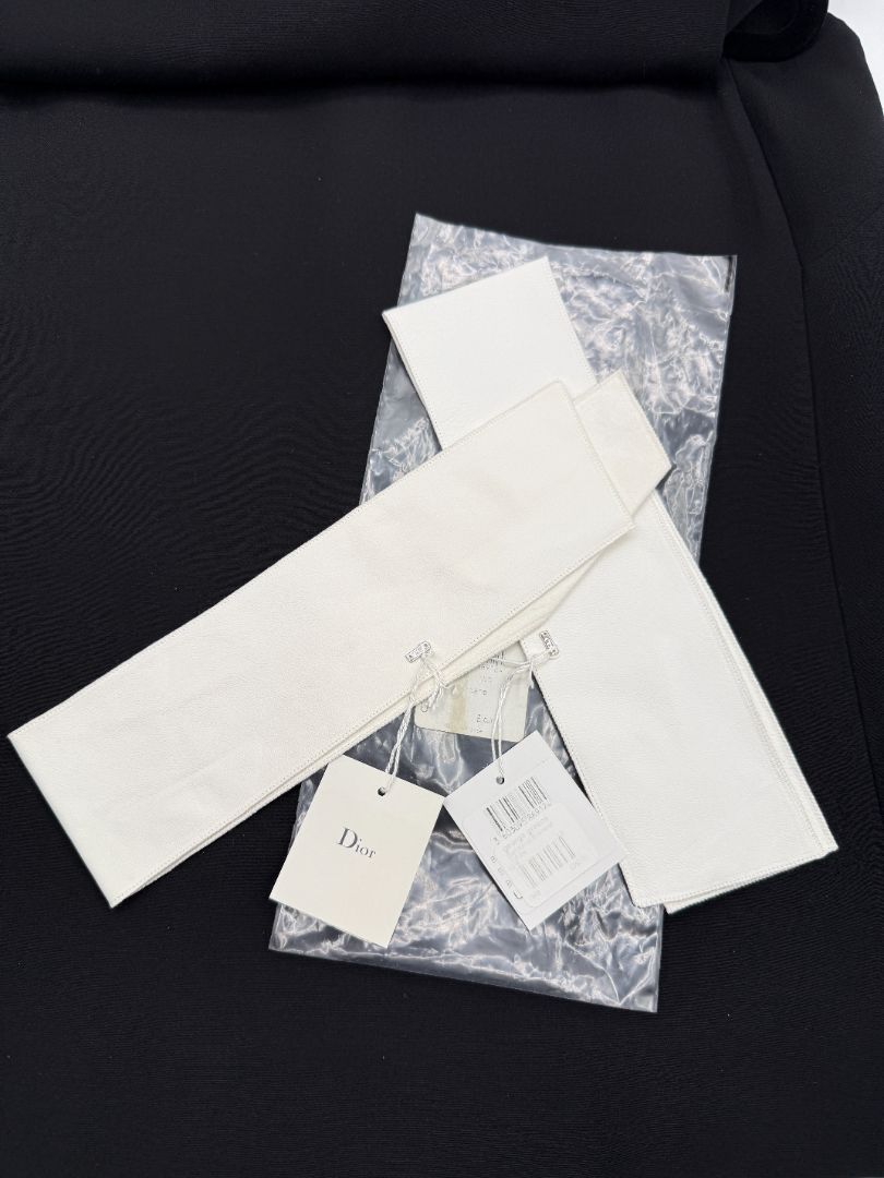 Dior White Leather Multi-Use Wrist Straps – Brand New with Tags