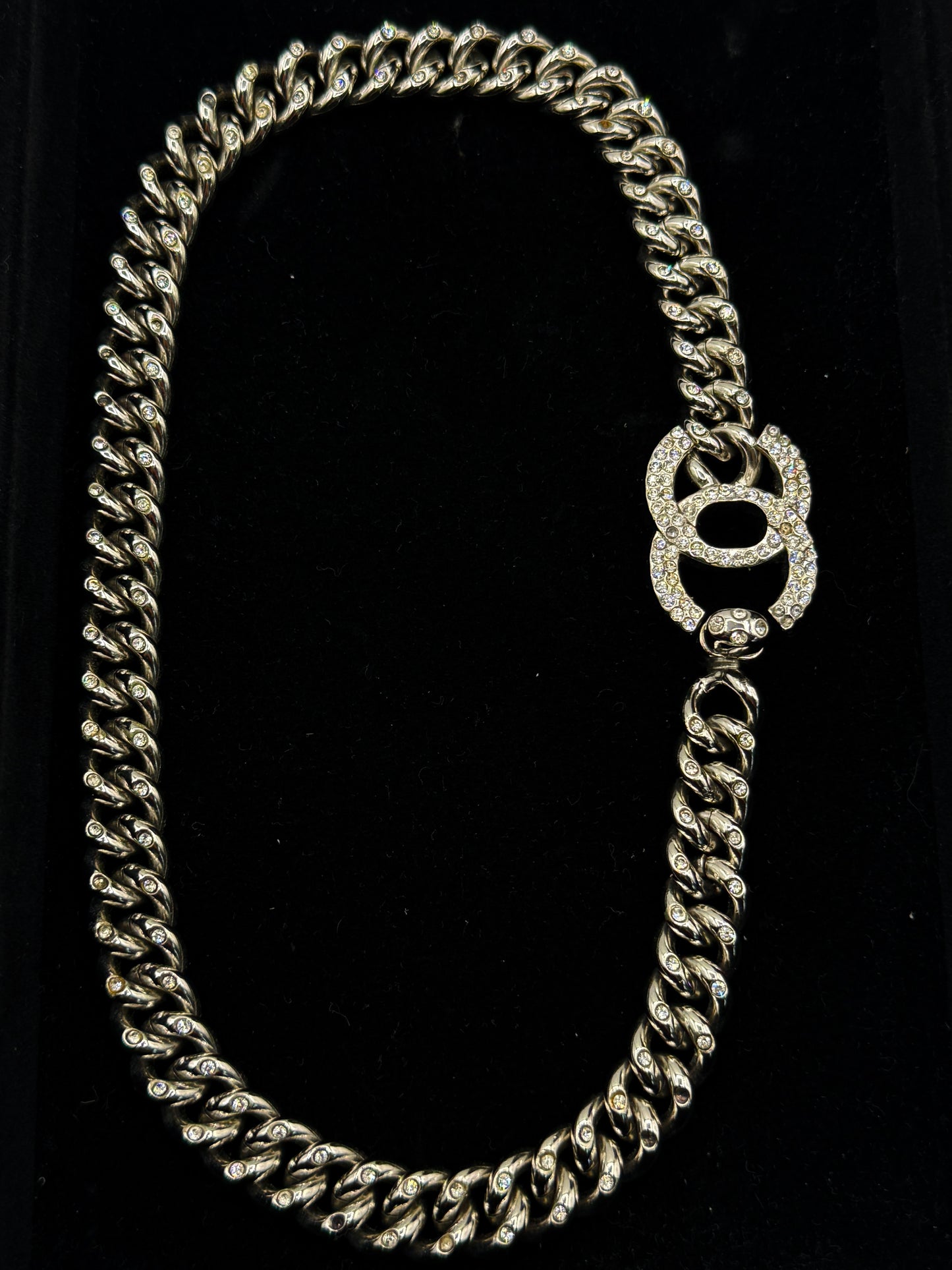 Chanel CC Turn Lock Rhinestone Necklace – Fall 1996 Collection