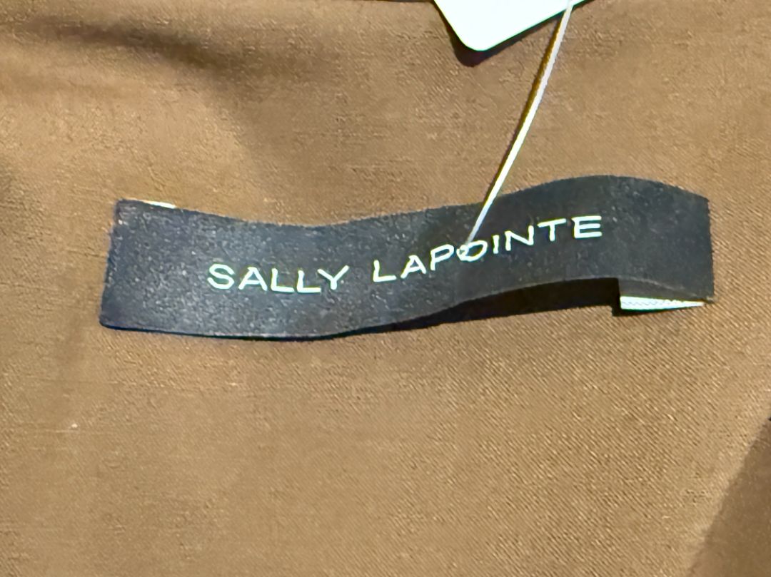 Sally LaPointe Camel Wool Belted Tunic Shirt - Size 10