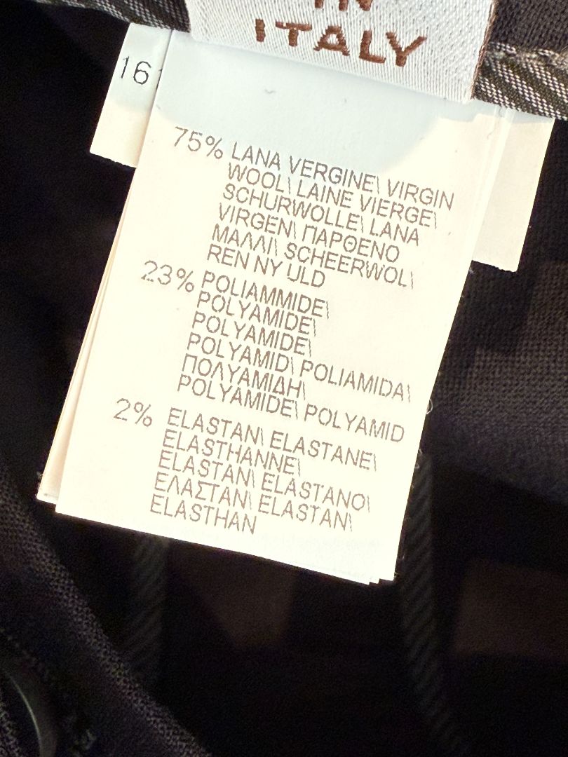 Brunello Cucinelli Black Tapered Trousers with Monili Bead Belt - Size 8