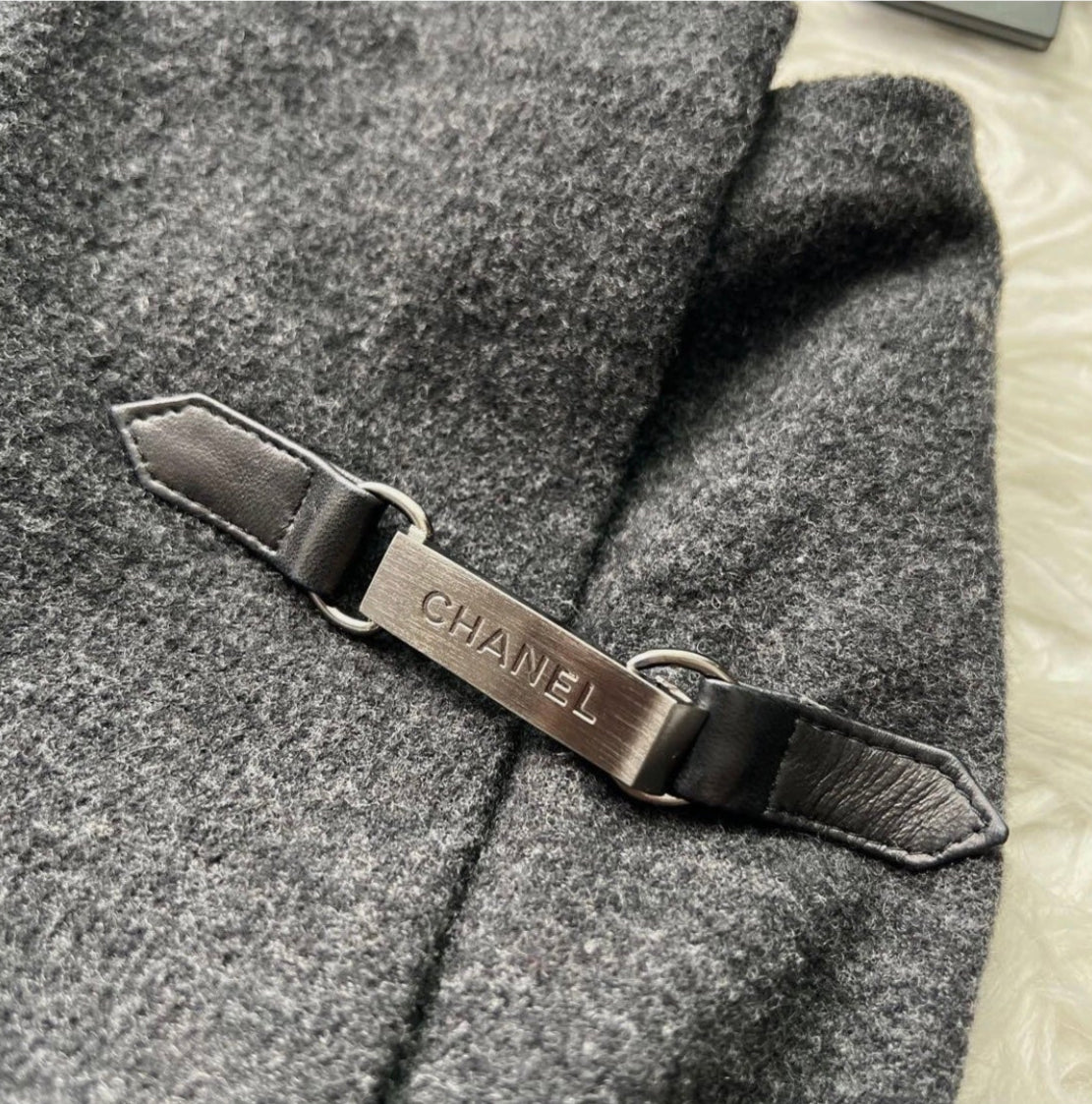 Chanel Identification Line Wool Blend Skirt - Size 42