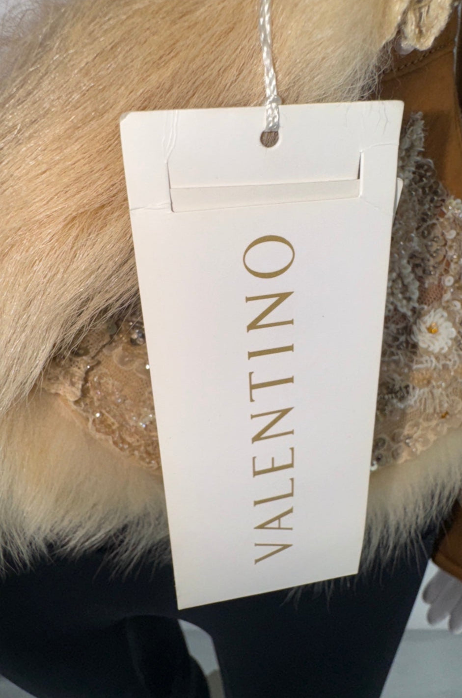 Valentino Fall 2002 Embellished Suede Fur Jacket – NWT – Size 2