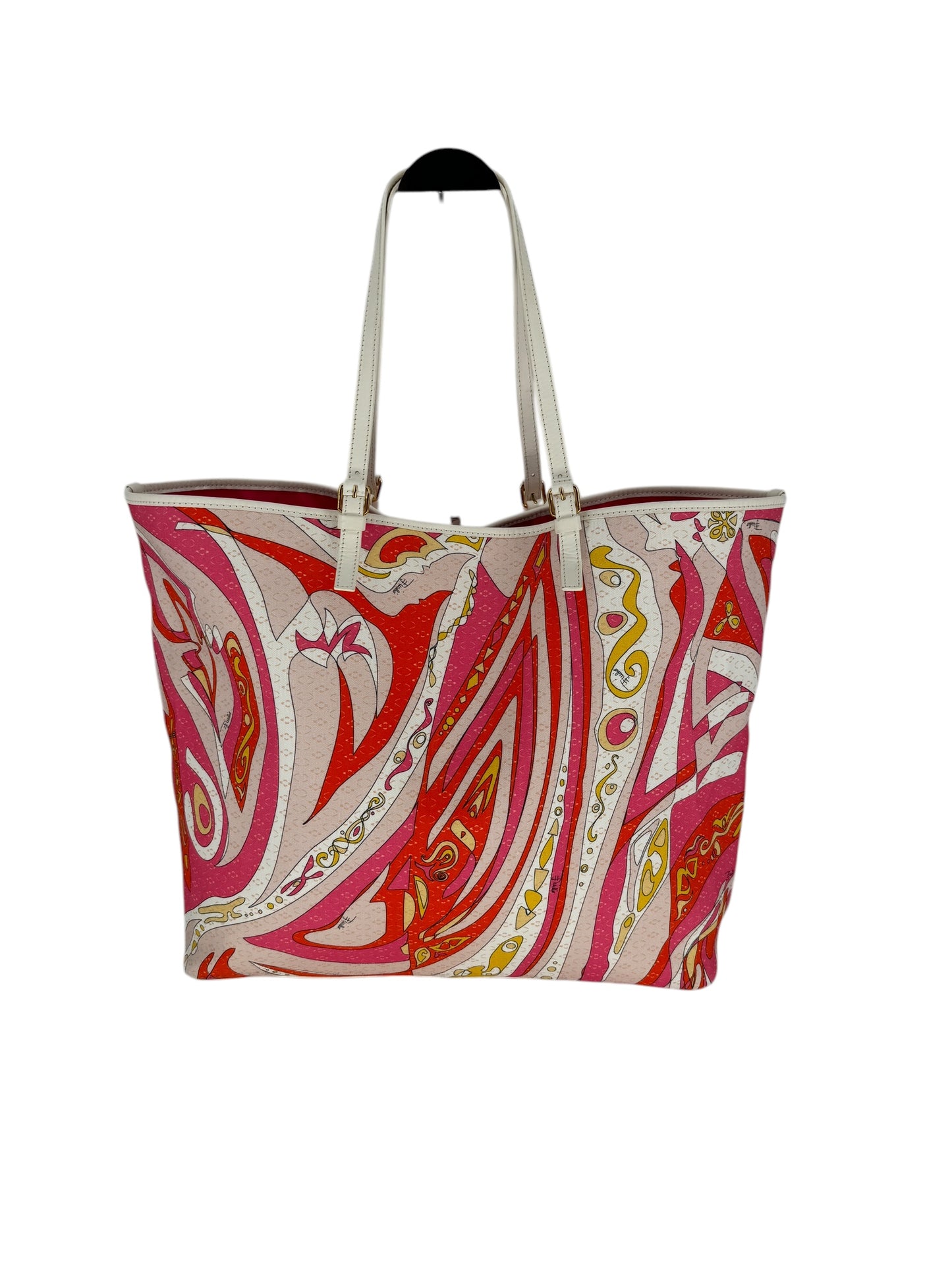 Emilio Pucci Patterned Coated Canvas Tote