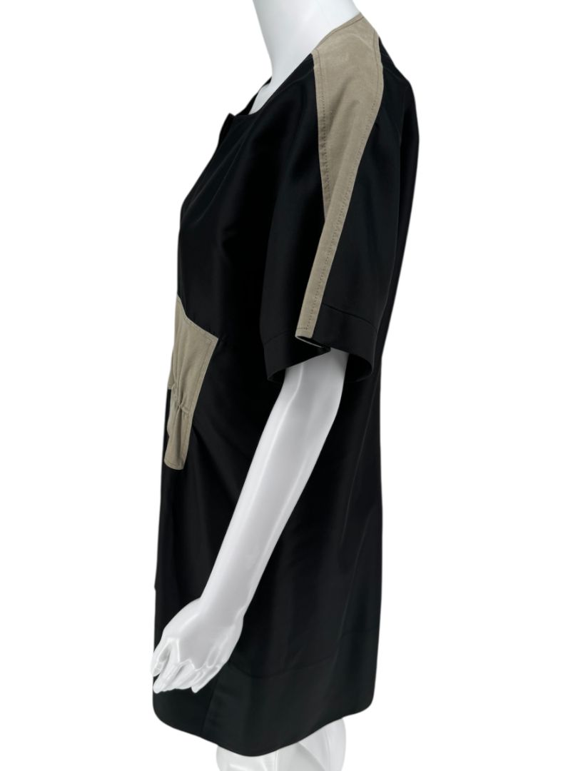 Balenciaga Paris Two-Tone Cinched Waist Shift Dress – Size 10