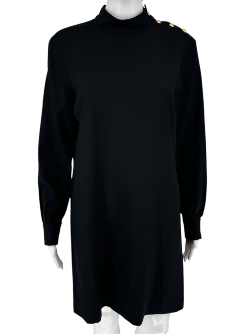 Celine Wool Dress with Gold Buttons - Size 12