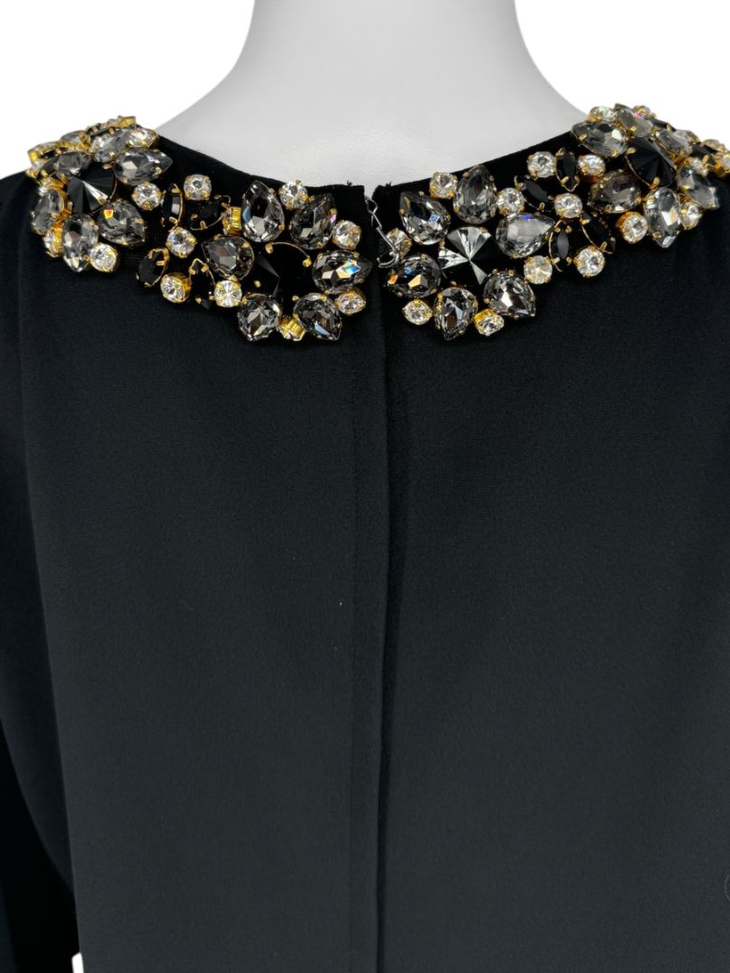 Dolce & Gabbana Embellished Collar Shift Dress - Size 10