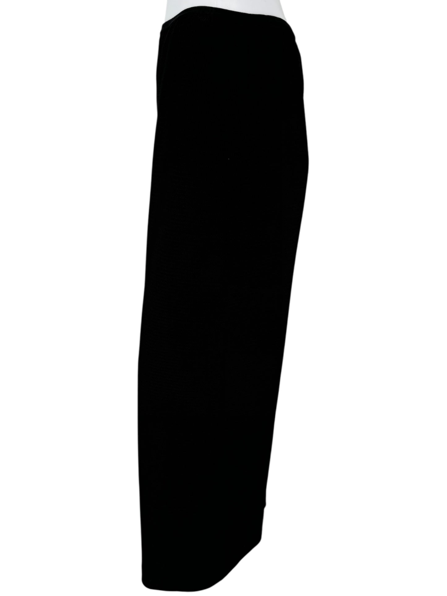 Alaïa Black Piqué Knit Wide-Leg Pants - Size 42