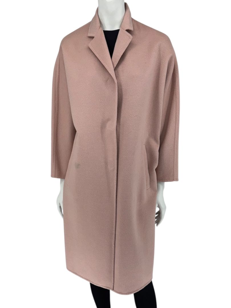 Prada Blush Pink Alpaca-Blend Cocoon Coat – Size IT 36