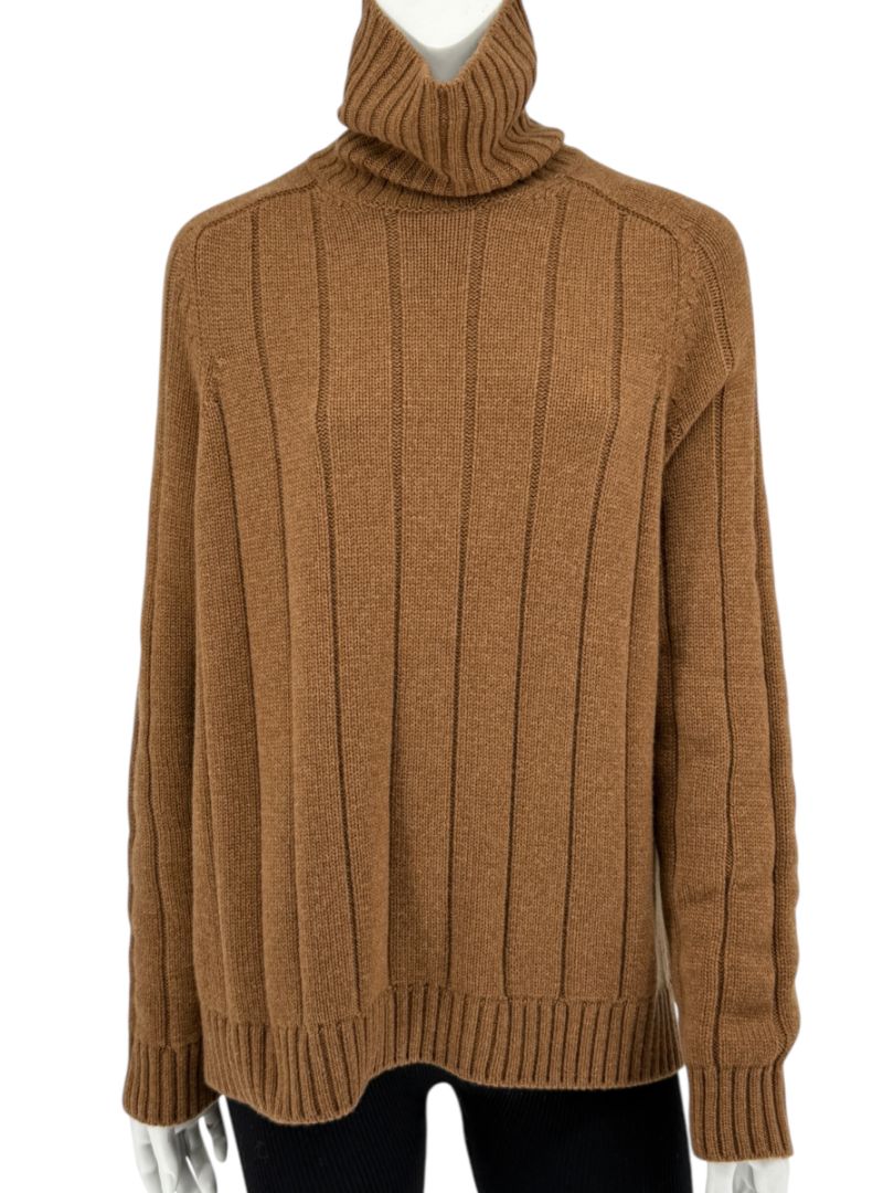 Loro Piana Baby Cashmere Ribbed Turtleneck Sweater – Size M