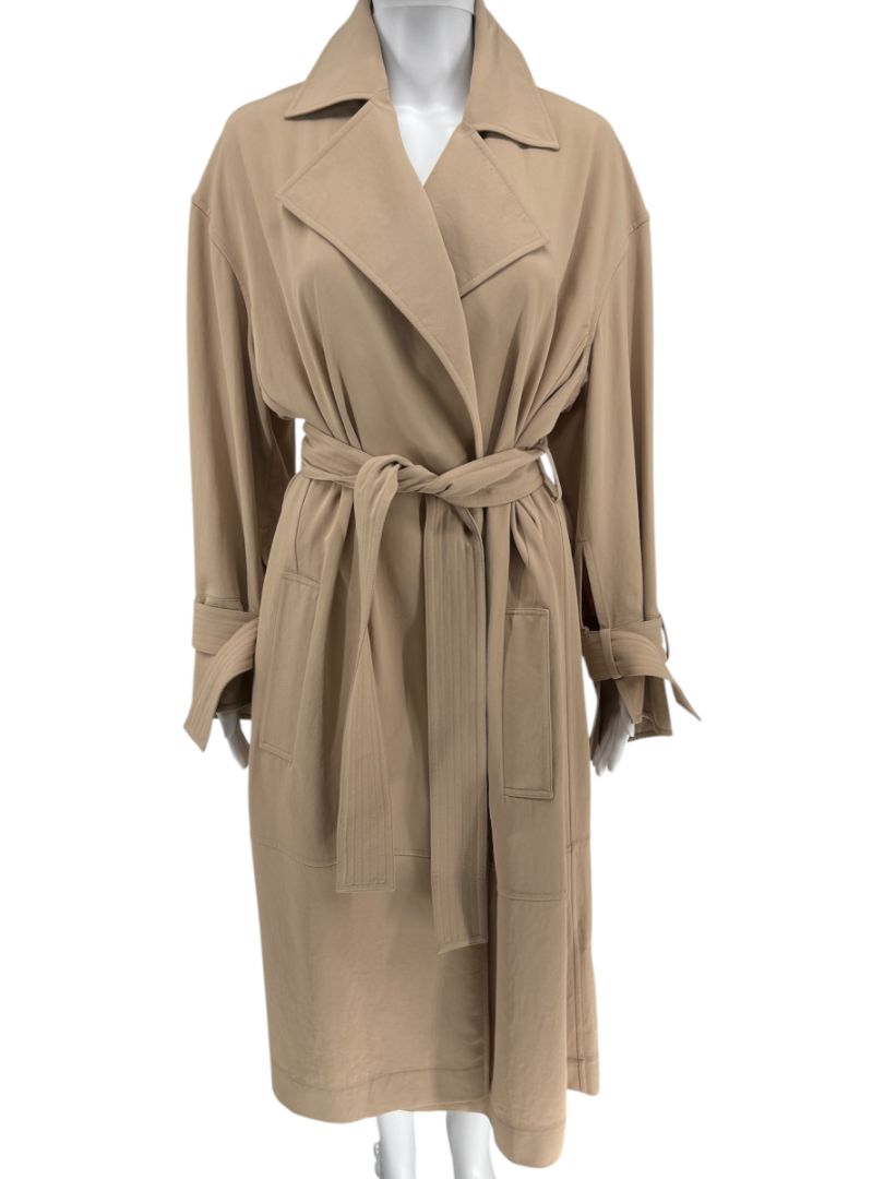 Victoria Beckham Camel Belted Trench Coat – Size US 6 / UK 10 / FR 38 / IT 42