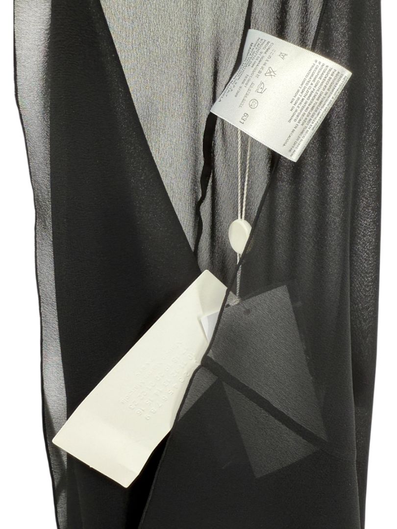 Maison Margiela Sheer Black Button-Front Blouse/Cover-Up – IT 42