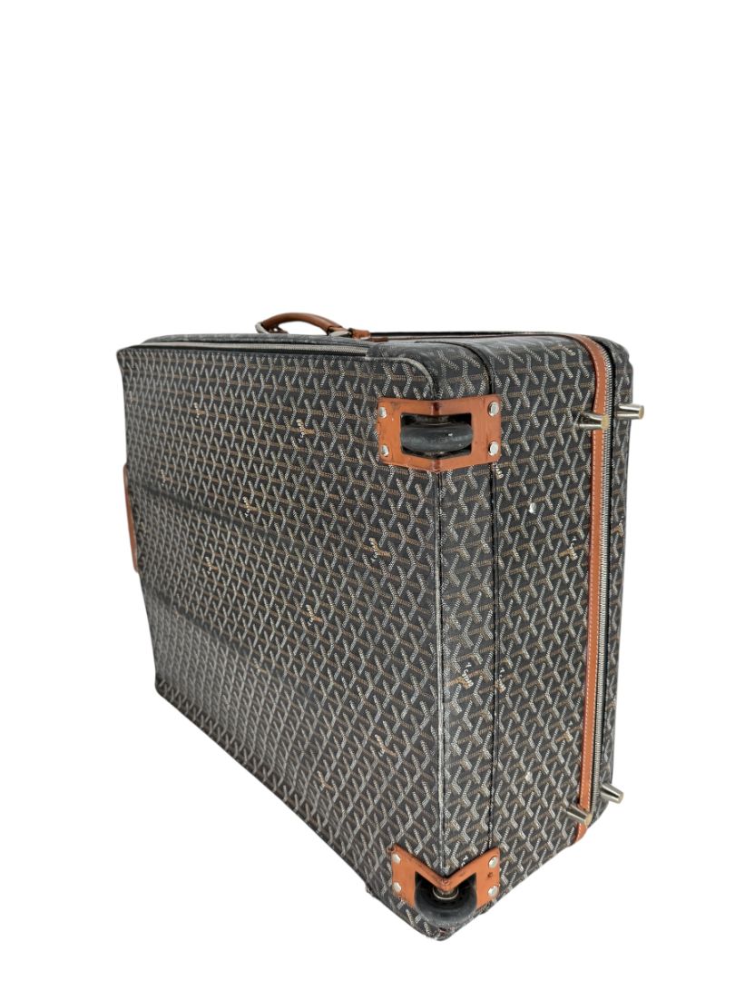 Goyard Goyardine Canvas Large Rolling Suitcase – 25.6" x 19.7" x 9.8"