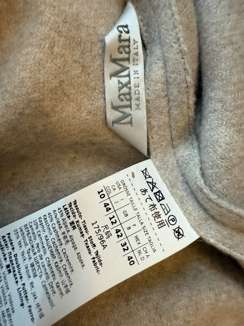 Max Mara Bronze-Gold Wool-Blend Blazer – Size IT 44