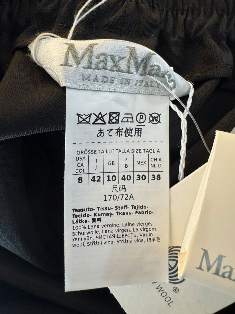 NWT Max Mara Black Paperbag Waist Pants – Size 14 (US)