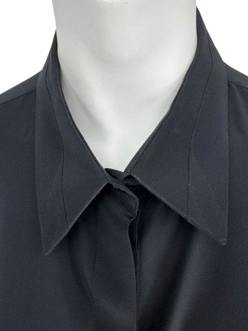 Givenchy Black Silk Tunic Shirt Dress – Size FR 42 (Fits Like M/L)