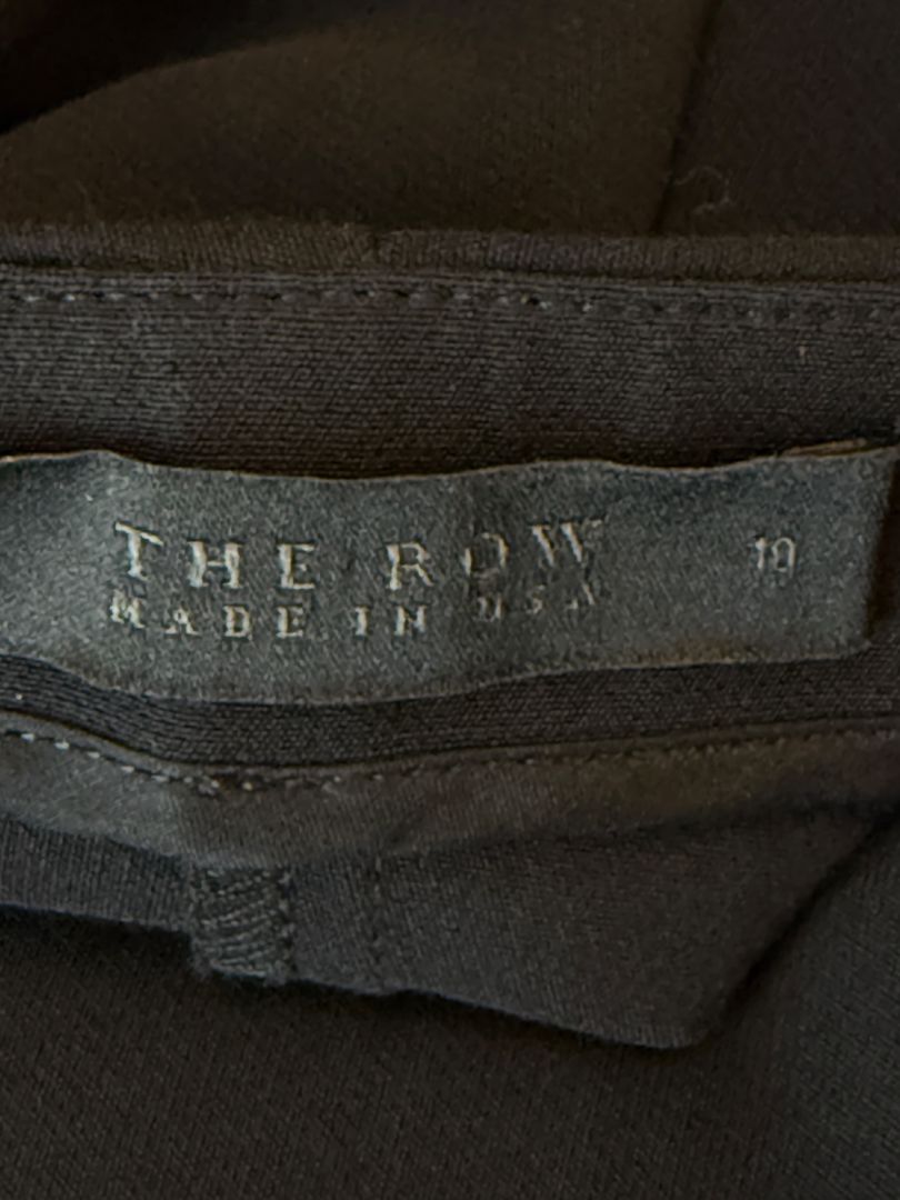 The Row Black Slim Ankle Pants with Side Zip – Size 10