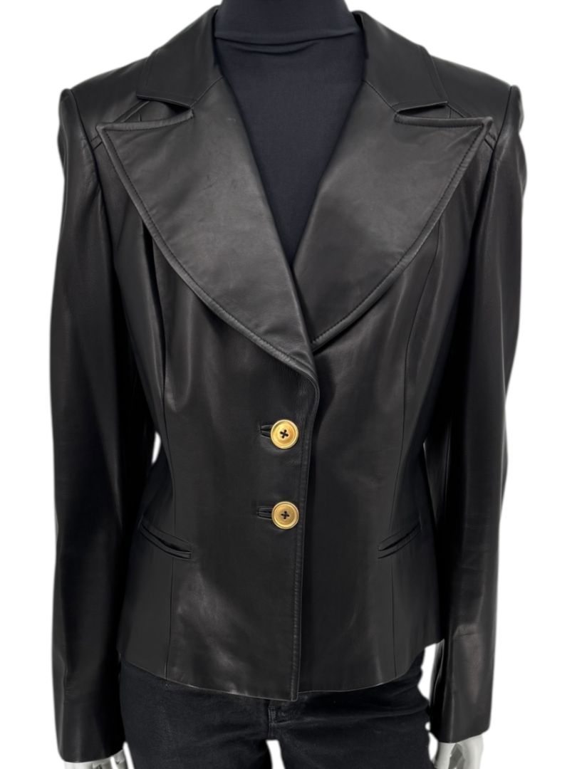 David Rodriguez Black Lambskin Leather Jacket – Pristine New With Tags