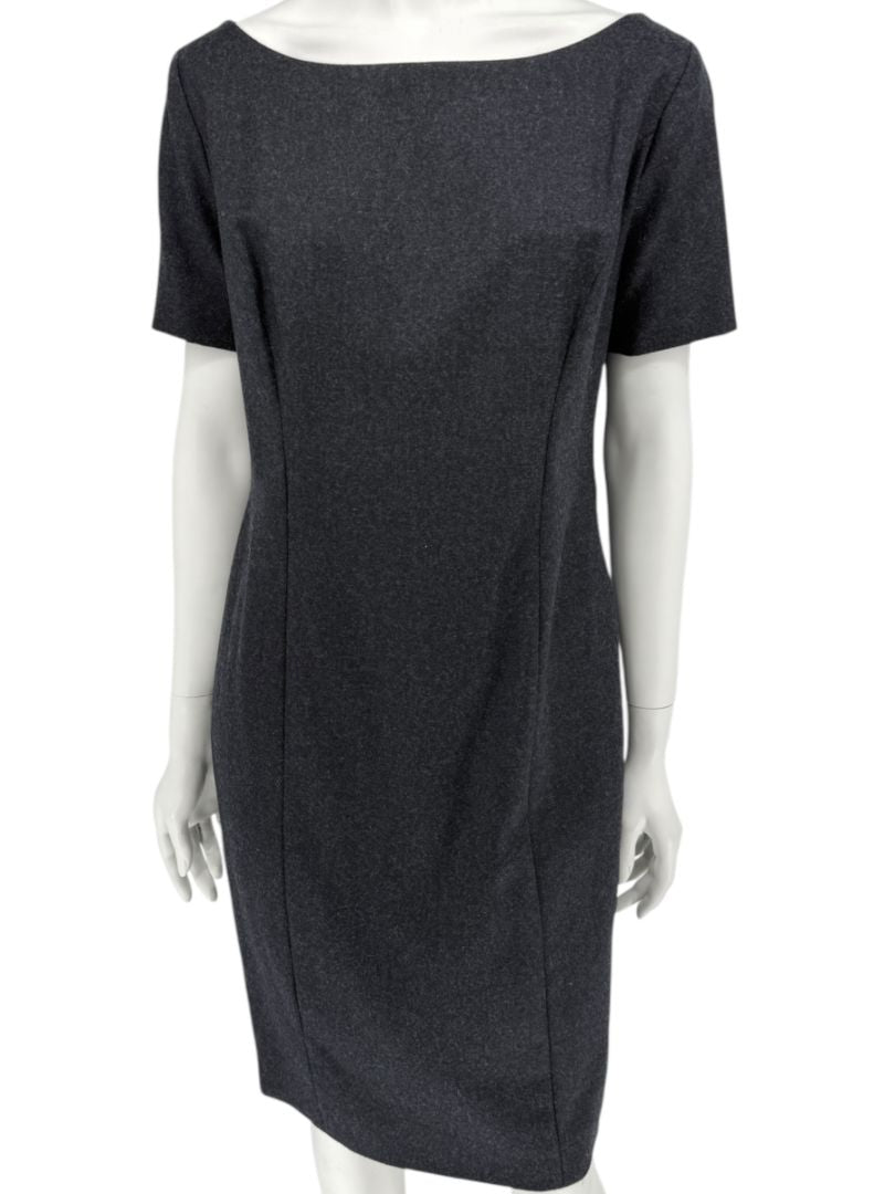 Pamella Roland Charcoal Grey 2-Piece Dress/Jacket Set – Large