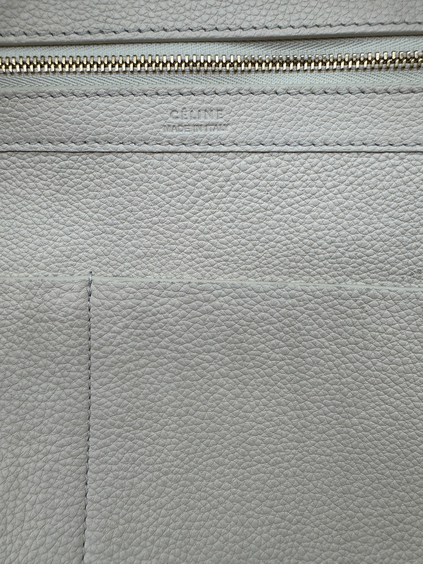 Celine Chalk Soft-Grained Calfskin Cabas Phantom Tote