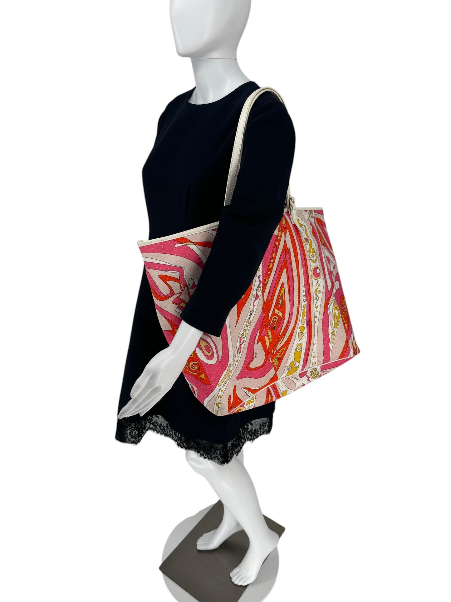 Emilio Pucci Patterned Coated Canvas Tote