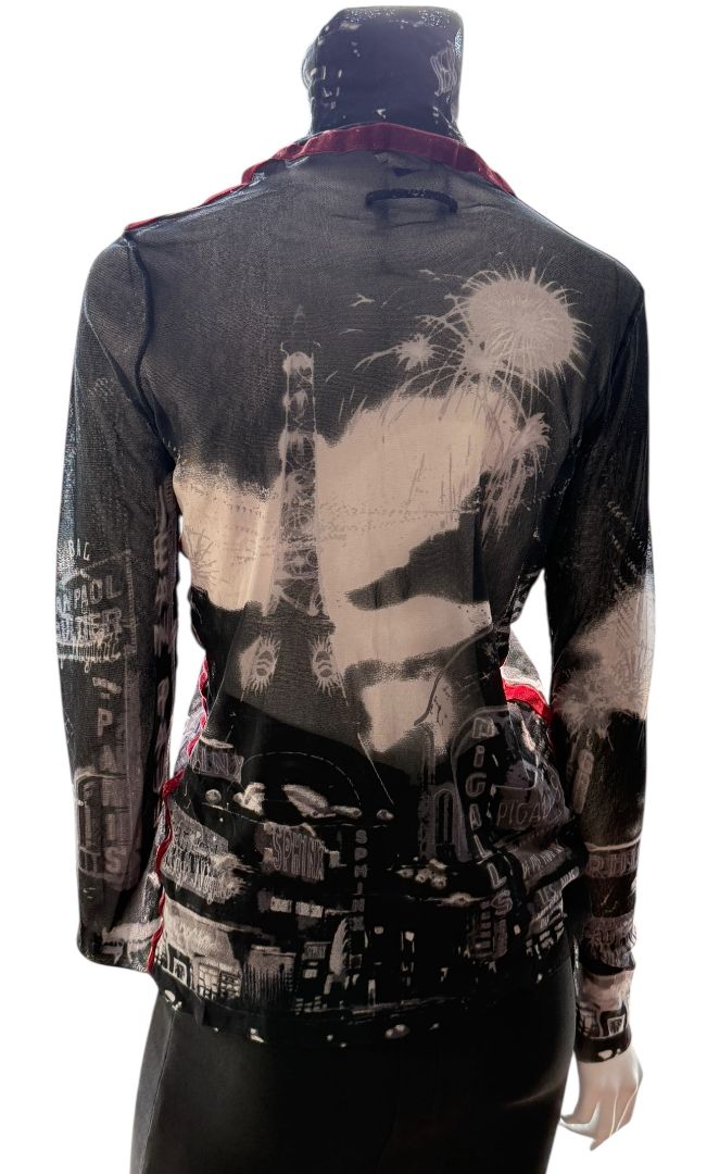 Jean Paul Gaultier “Pigalle” Paris Mesh Top – Size L
