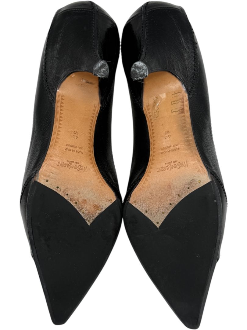 Yves Saint Laurent Black Leather Pumps – Size 41