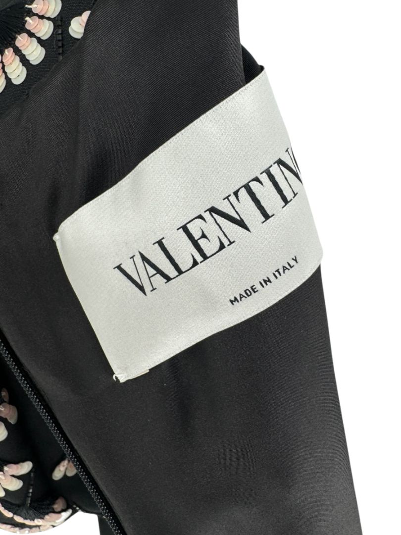 Valentino Embellished Sequin Flower Shift Dress – Size 10