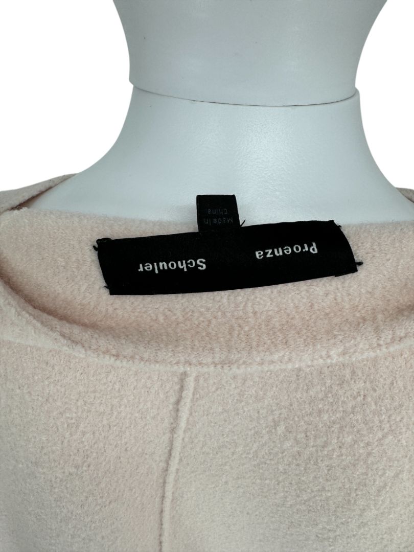 Proenza Schouler Pale Pink Double-Breasted Wool Coat - Small