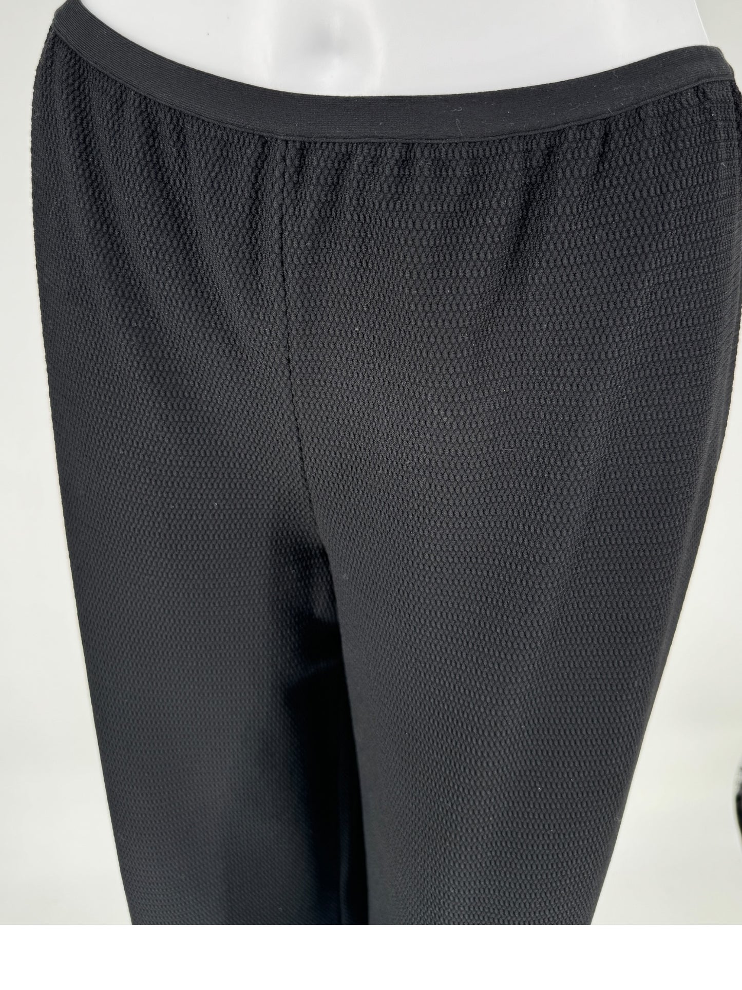 Alaïa Black Piqué Knit Wide-Leg Pants - Size 42