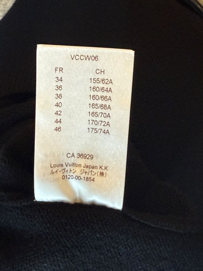 Louis Vuitton Black Cashmere Sweater Dress with Hardware Detail – Size L